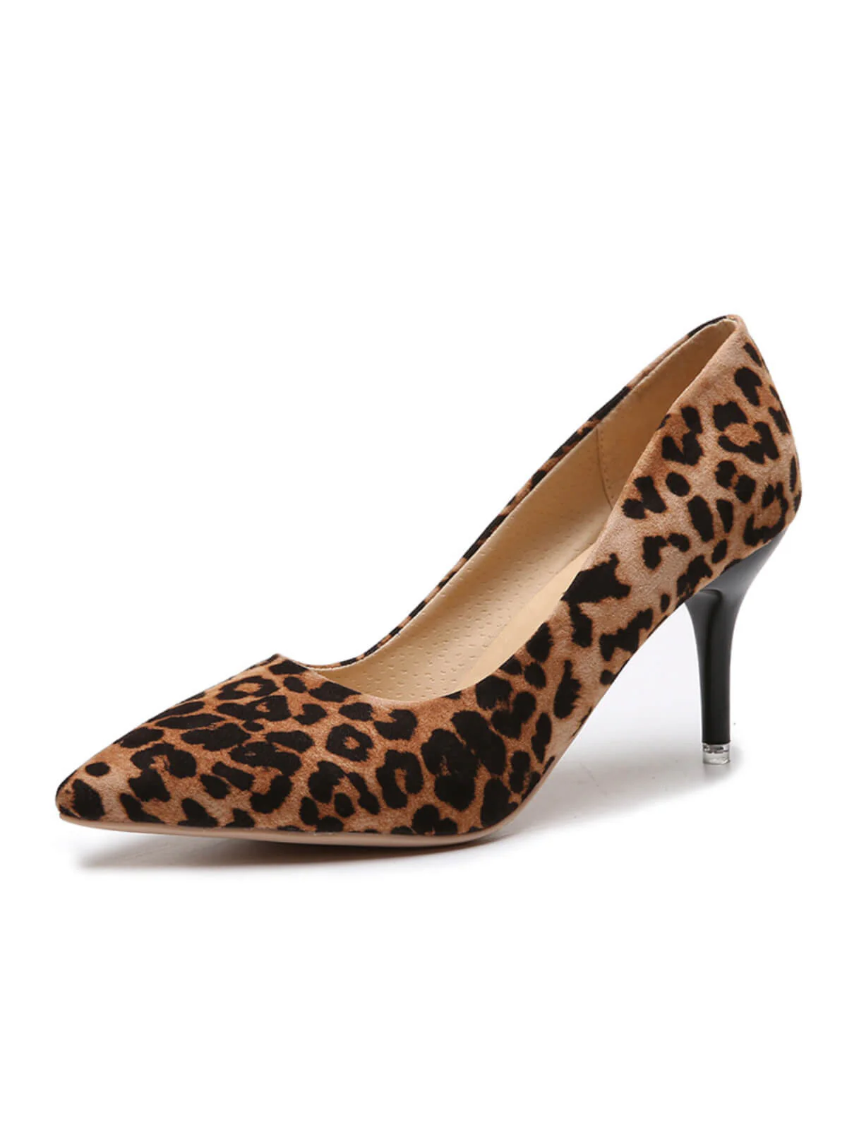 Solid Color Suede Thin Heels Pumps - Image 4