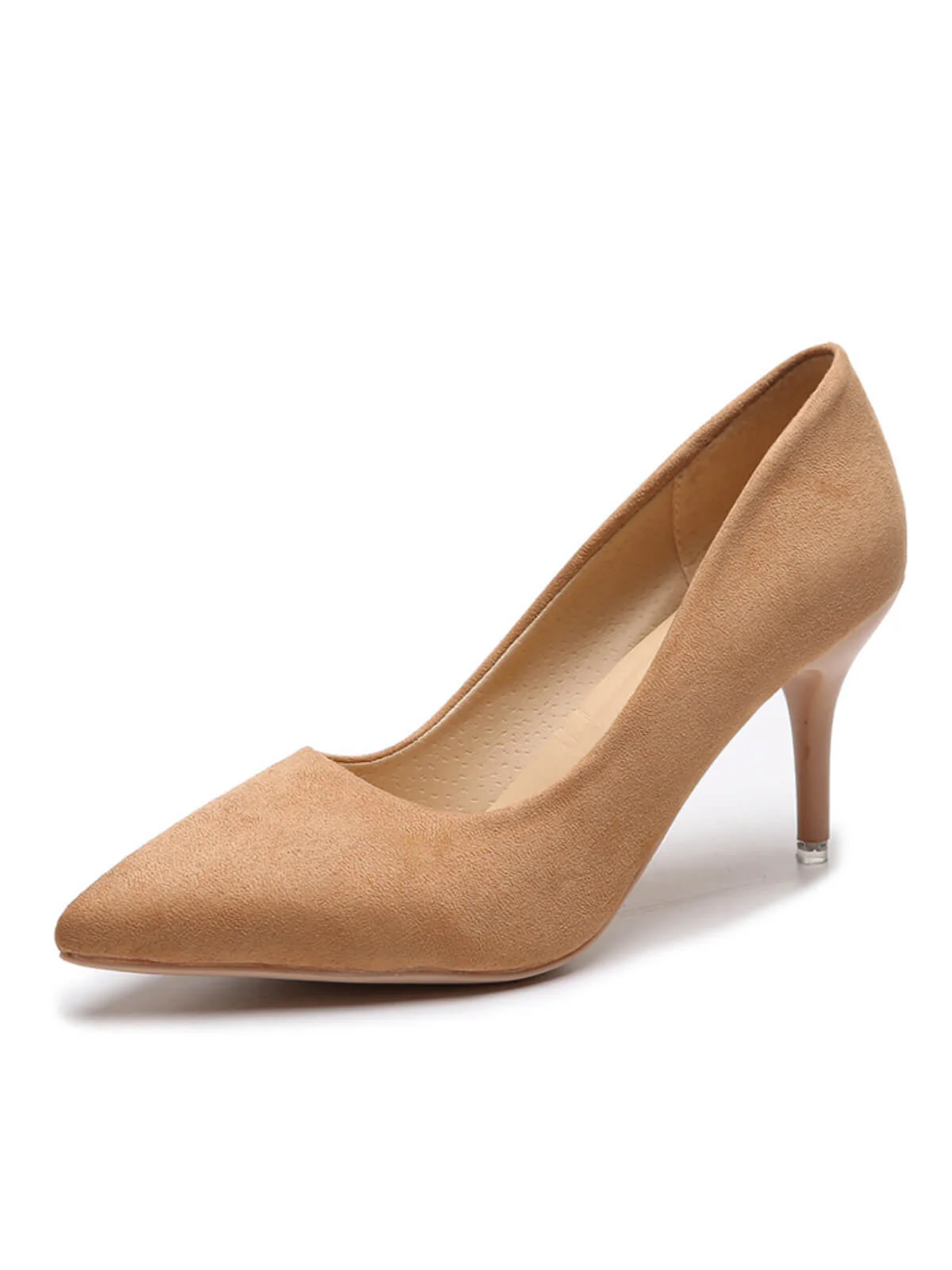 Solid Color Suede Thin Heels Pumps - Image 6