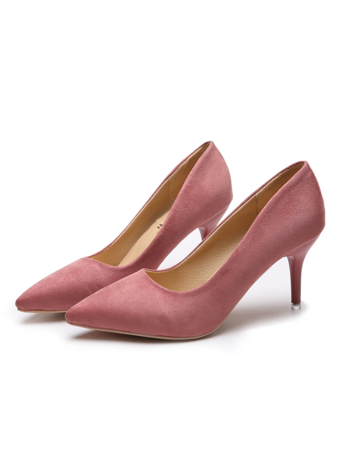 Solid Color Suede Thin Heels Pumps - Image 7