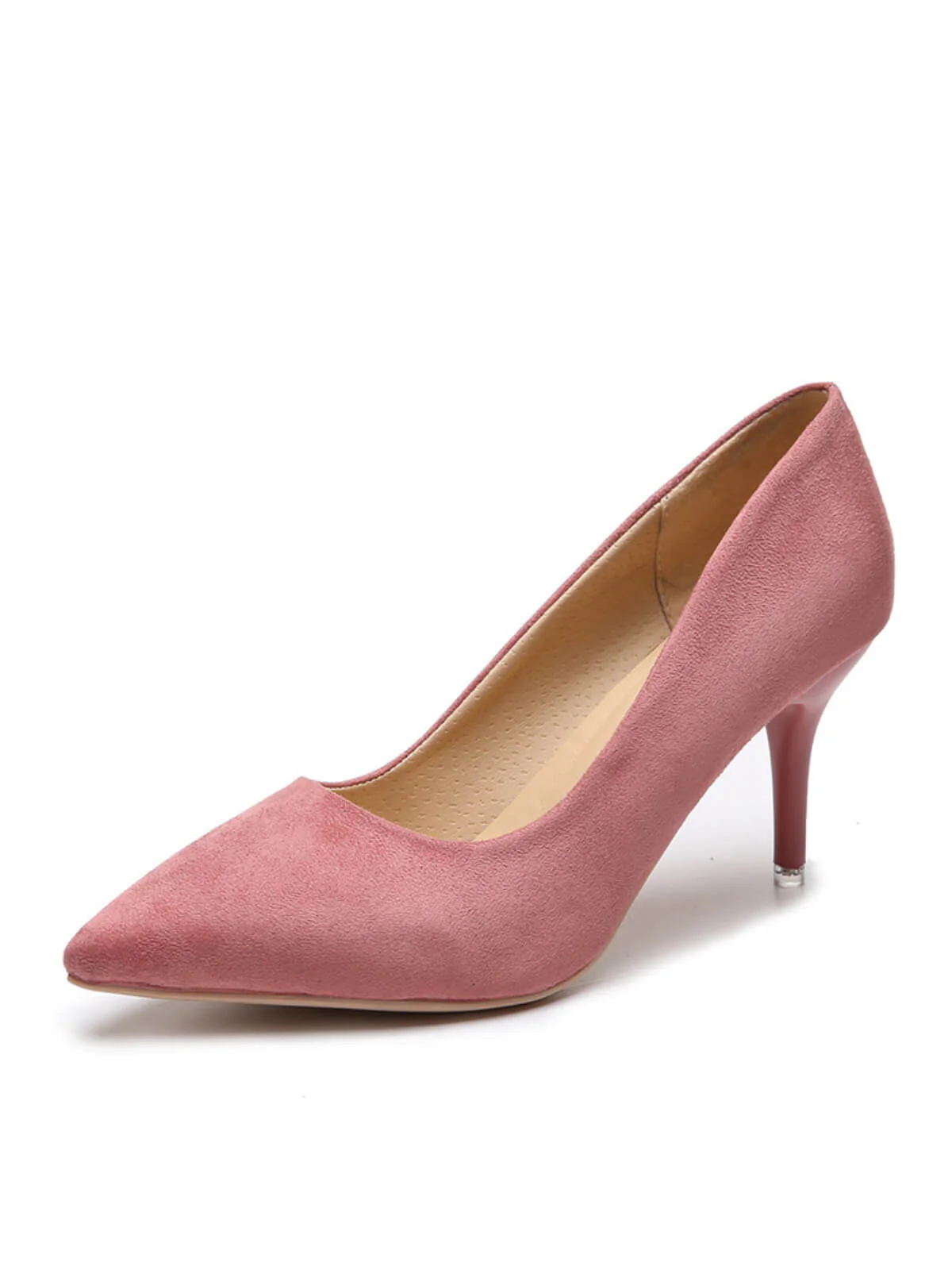Solid Color Suede Thin Heels Pumps - Image 8