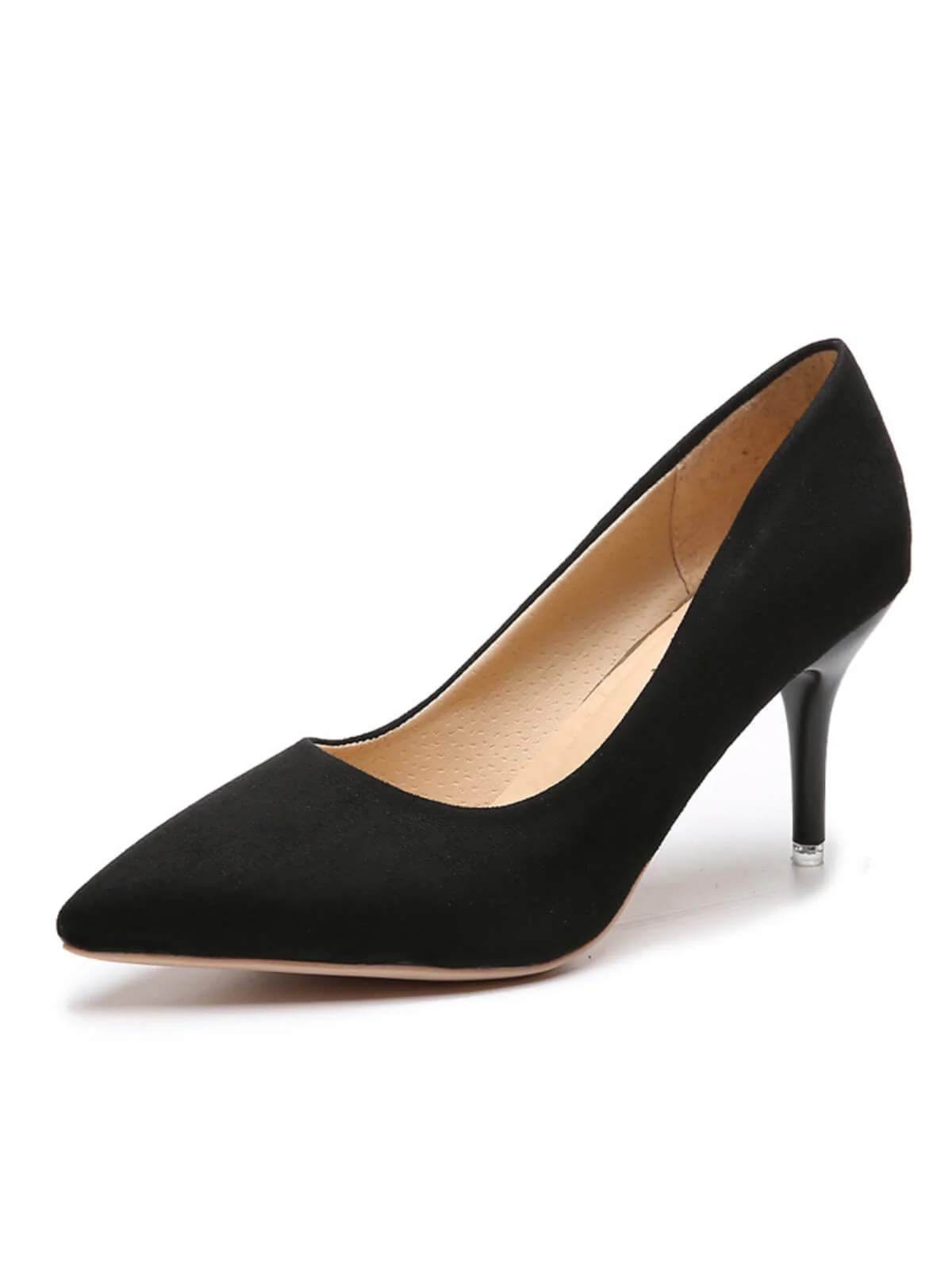 Solid Color Suede Thin Heels Pumps - Image 9