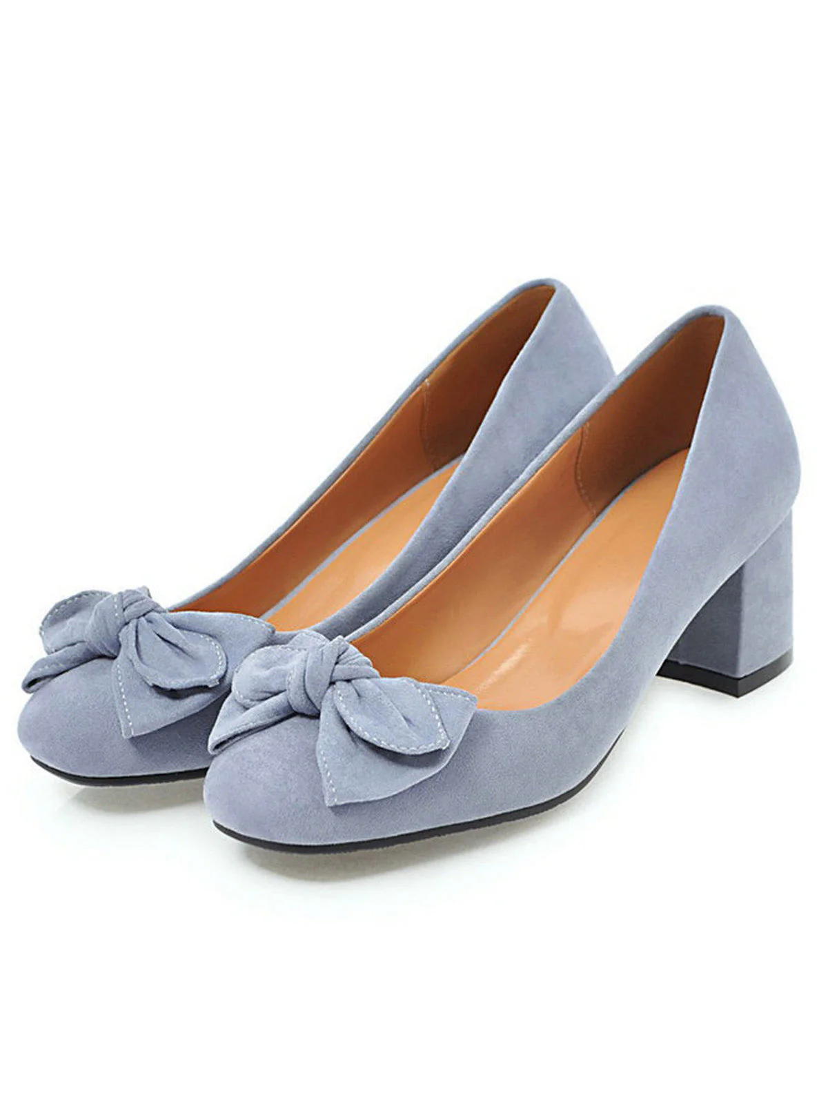 Solid Colored Bow-Knot Wedge Shoes - Image 2