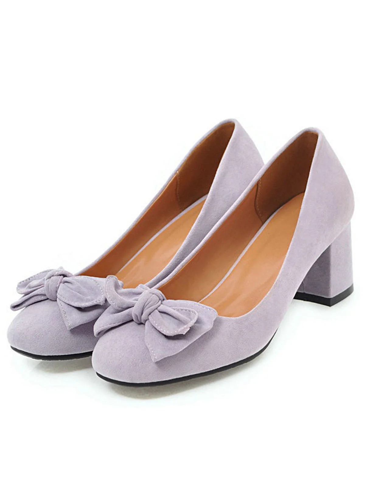 Solid Colored Bow-Knot Wedge Shoes - Image 3