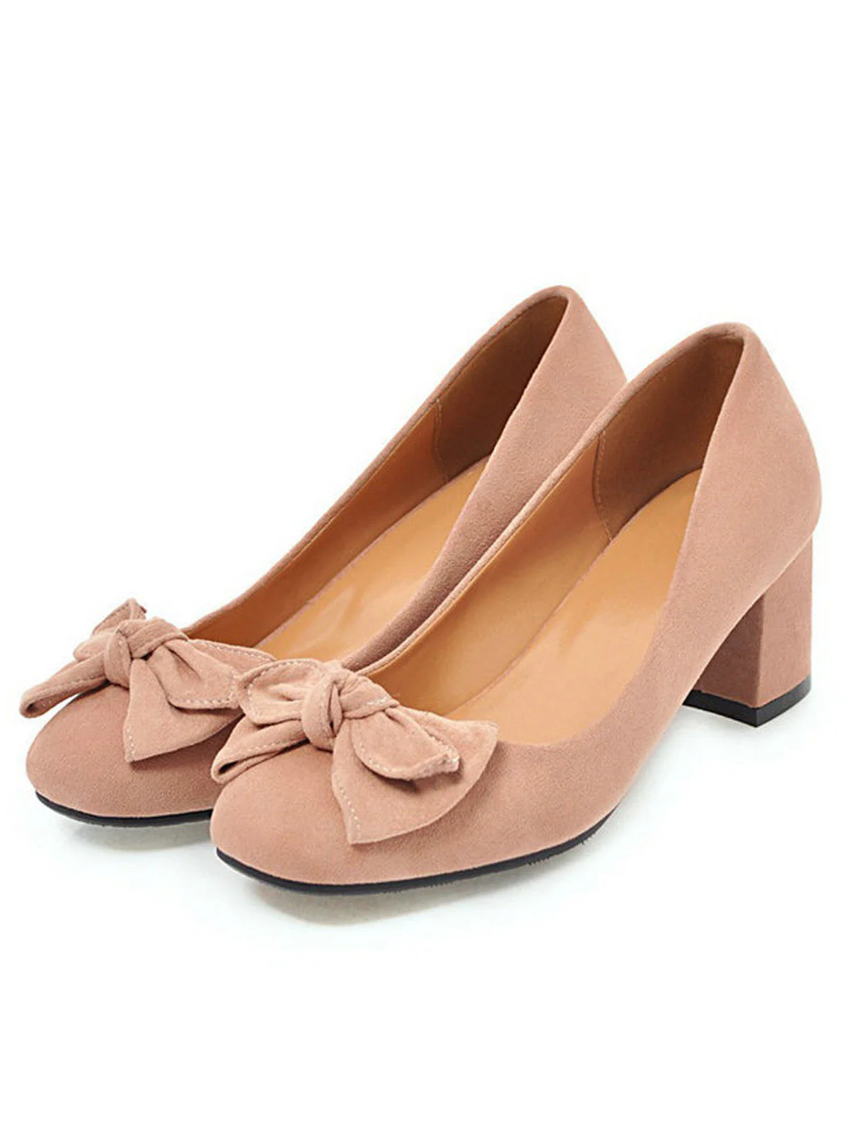 Solid Colored Bow-Knot Wedge Shoes - Image 4