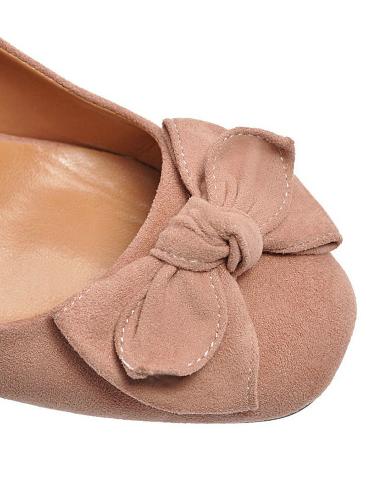 Solid Colored Bow-Knot Wedge Shoes - Image 5