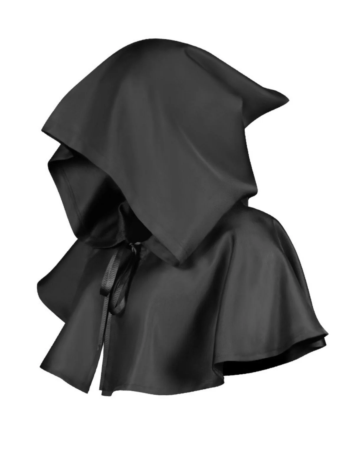 Vintage Solid Halloween Hooded Grim Reaper Cloak - Image 2