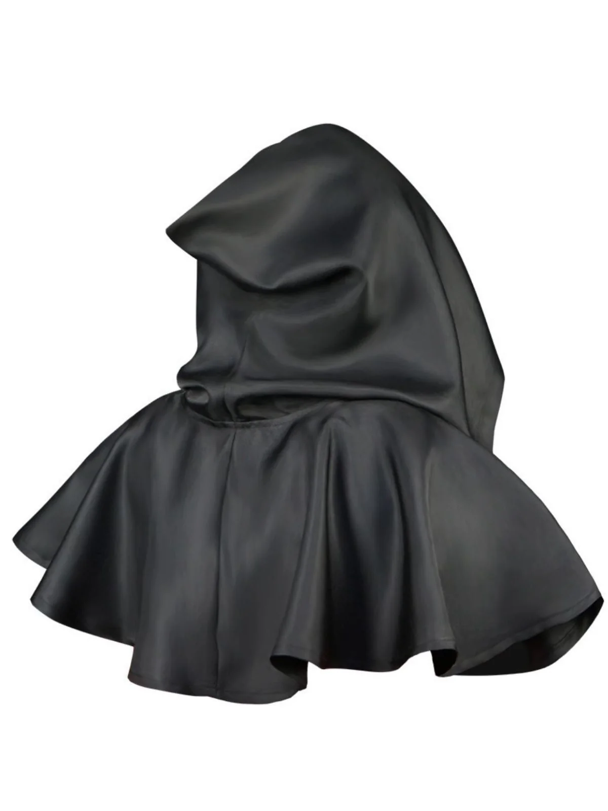 Vintage Solid Halloween Hooded Grim Reaper Cloak - Image 3