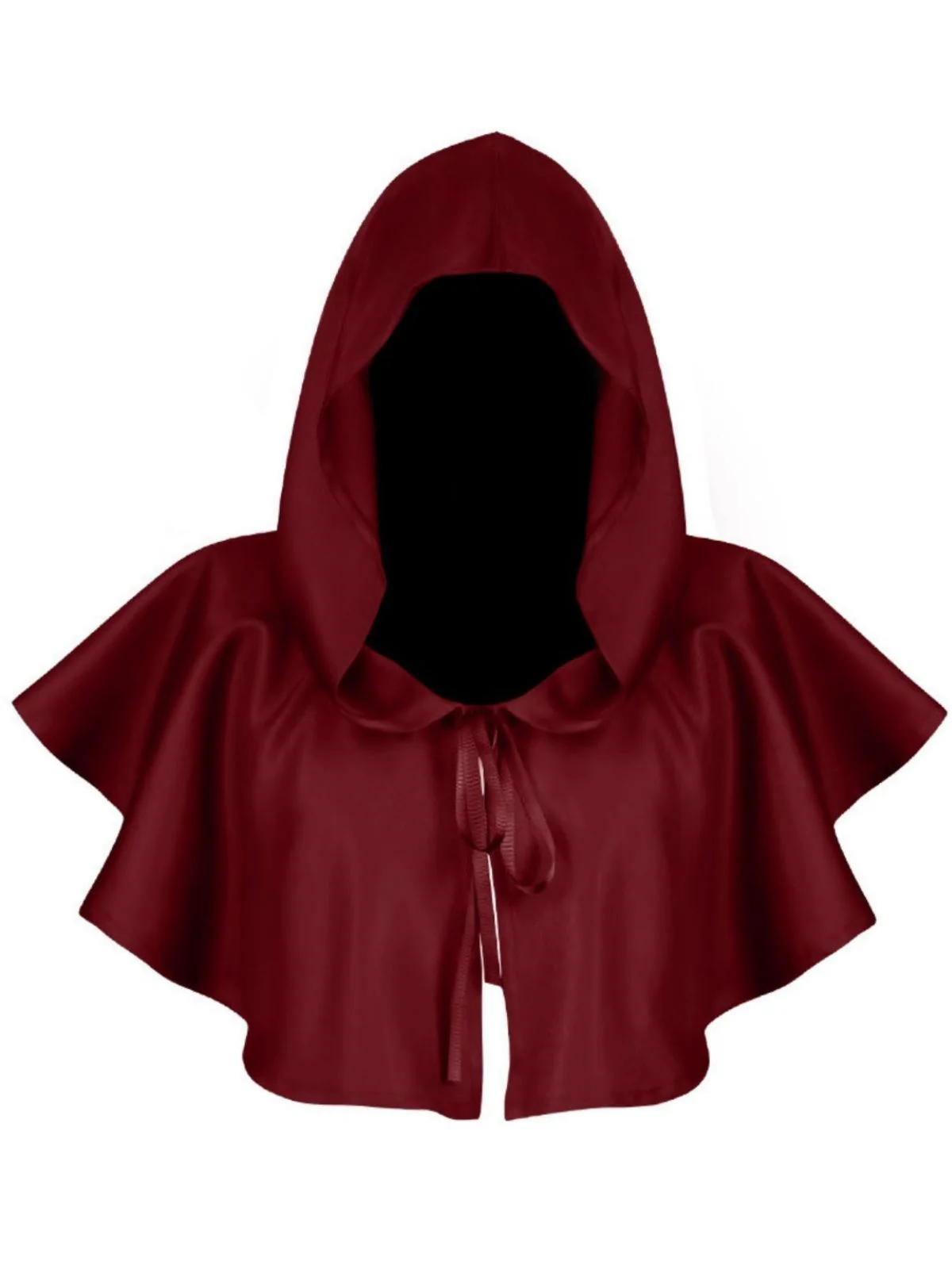 Vintage Solid Halloween Hooded Grim Reaper Cloak - Image 4