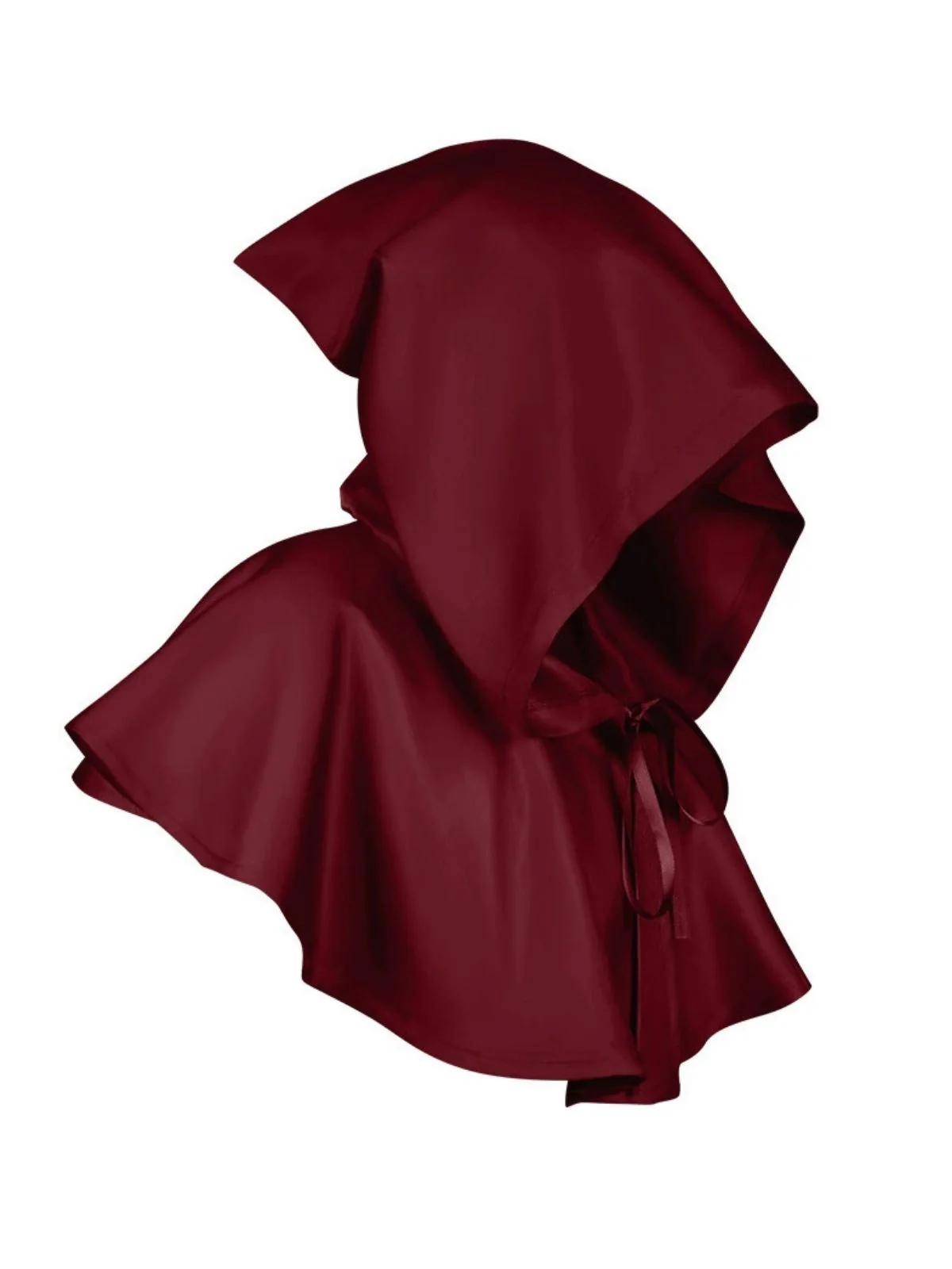 Vintage Solid Halloween Hooded Grim Reaper Cloak - Image 5