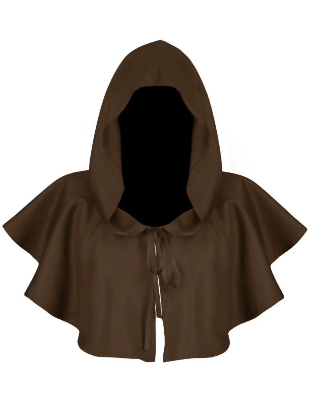Vintage Solid Halloween Hooded Grim Reaper Cloak - Image 6