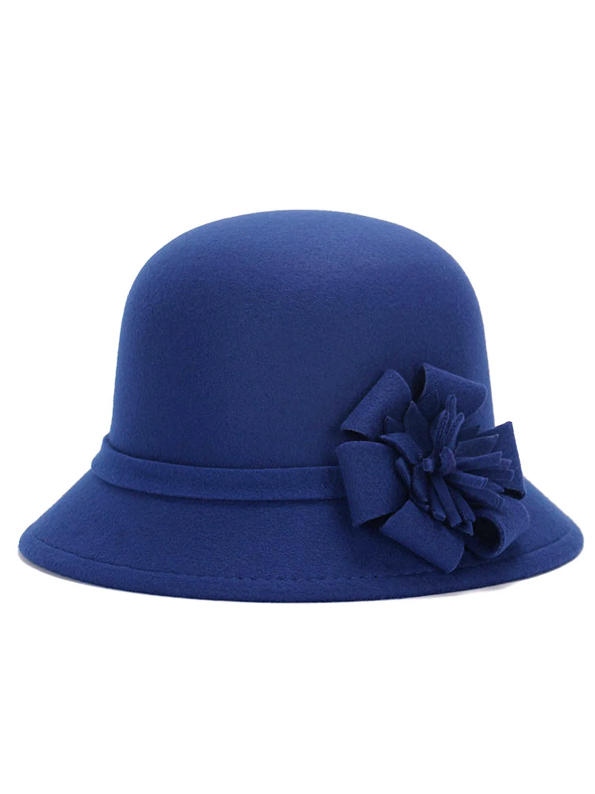 Solid Imitation Wool Knot Cloche Hat - Image 4