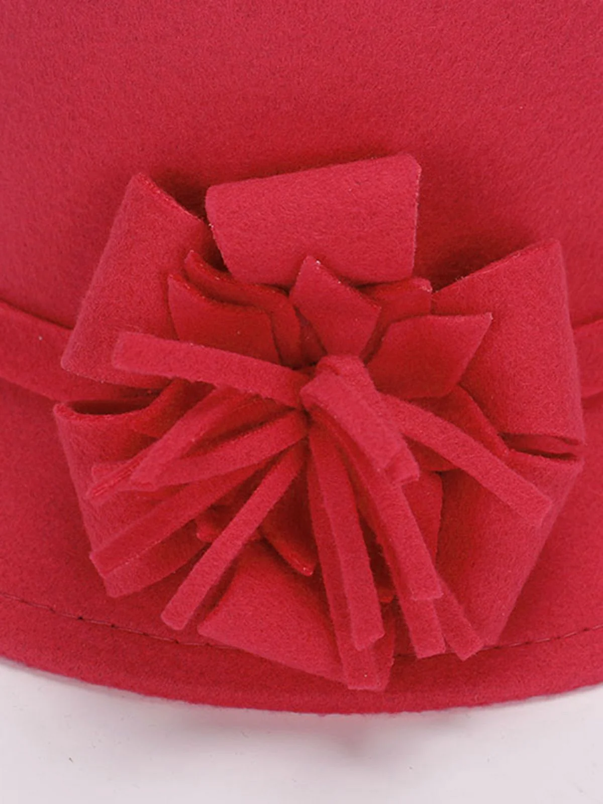 Solid Imitation Wool Knot Cloche Hat - Image 7