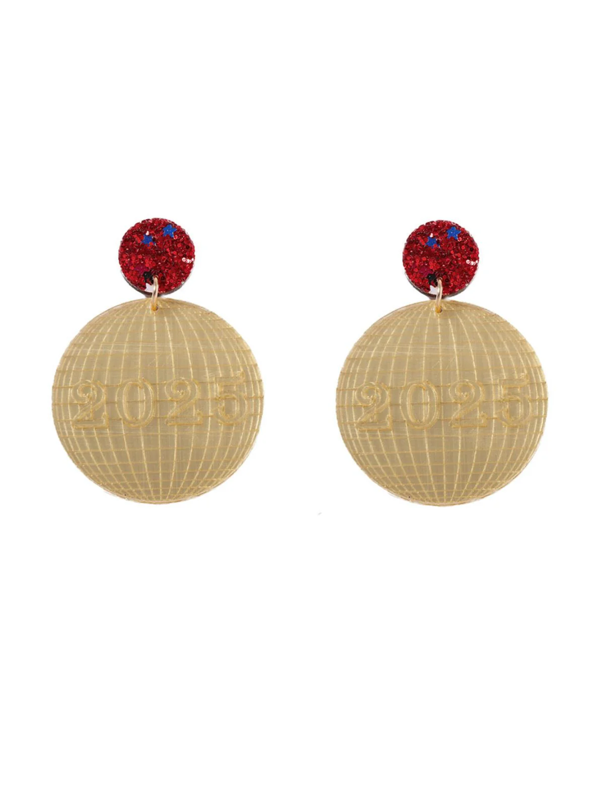 Sparkling 2025 Glitter Disco Earrings - Image 4