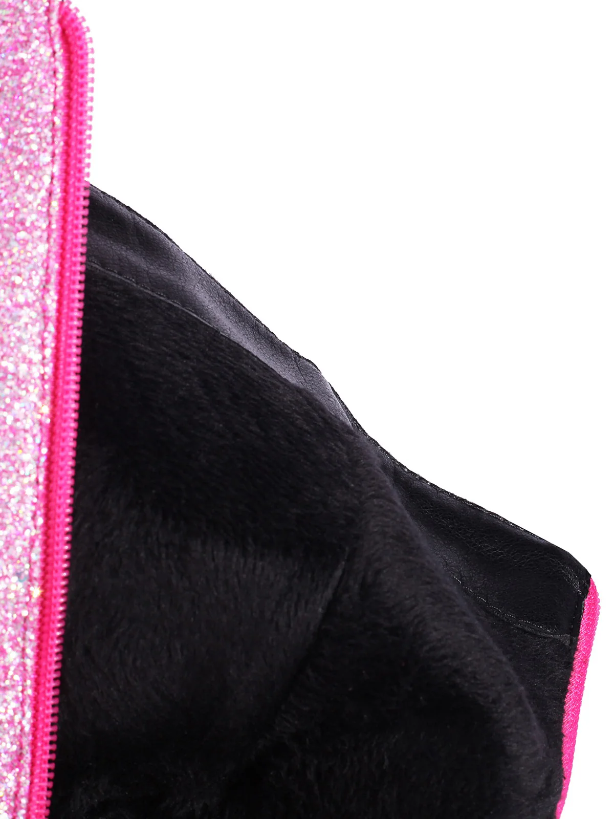 Square Toe Sequined Chunky Heel Mid-Calf Boots - Image 20