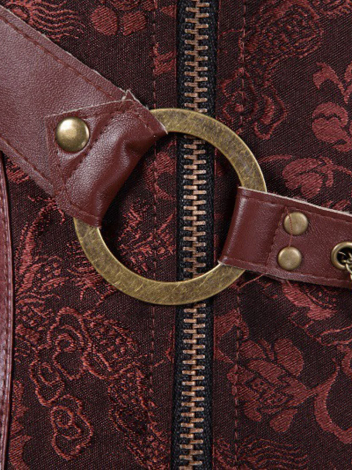 Steampunk Halter Leather Gothic Corset - Image 8