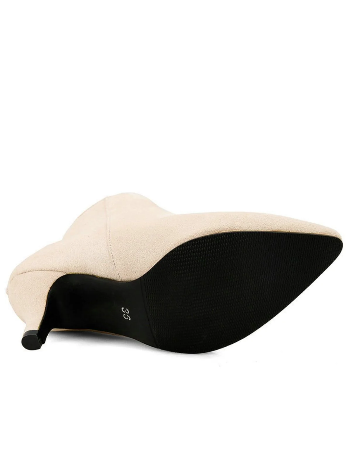 Stiletto Heel Pointed Suede Ankle High Heels - Image 5