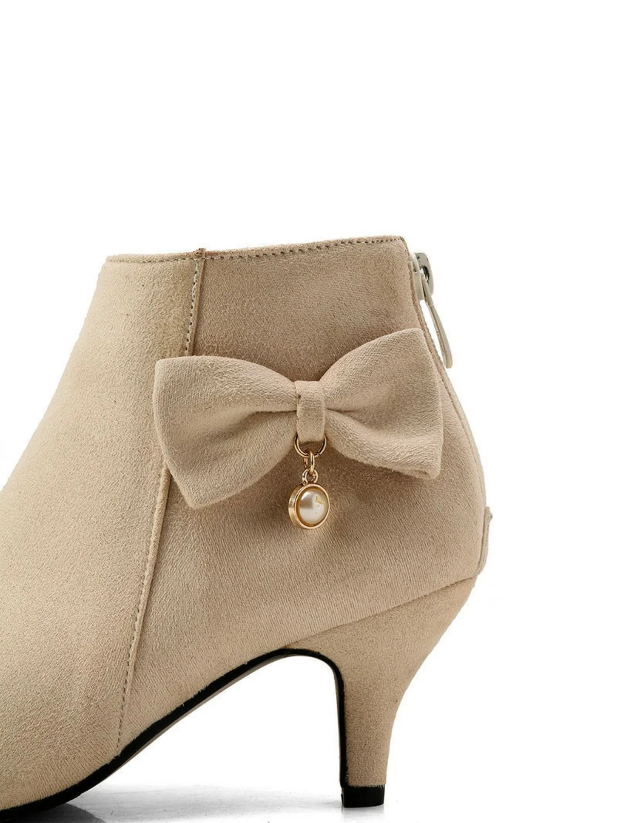 Stiletto Heel Pointed Suede Ankle High Heels - Image 6