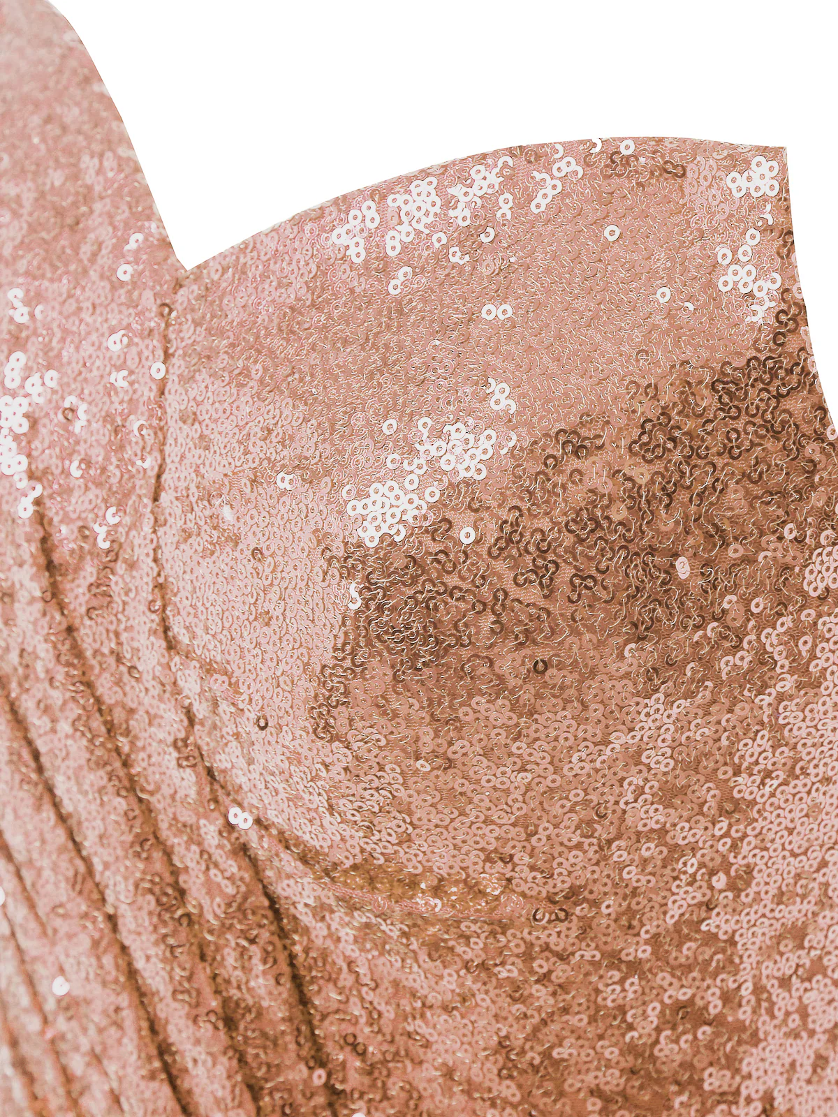 [US Warehouse] Strapless Sequin Fold Prom Dress - Image 4