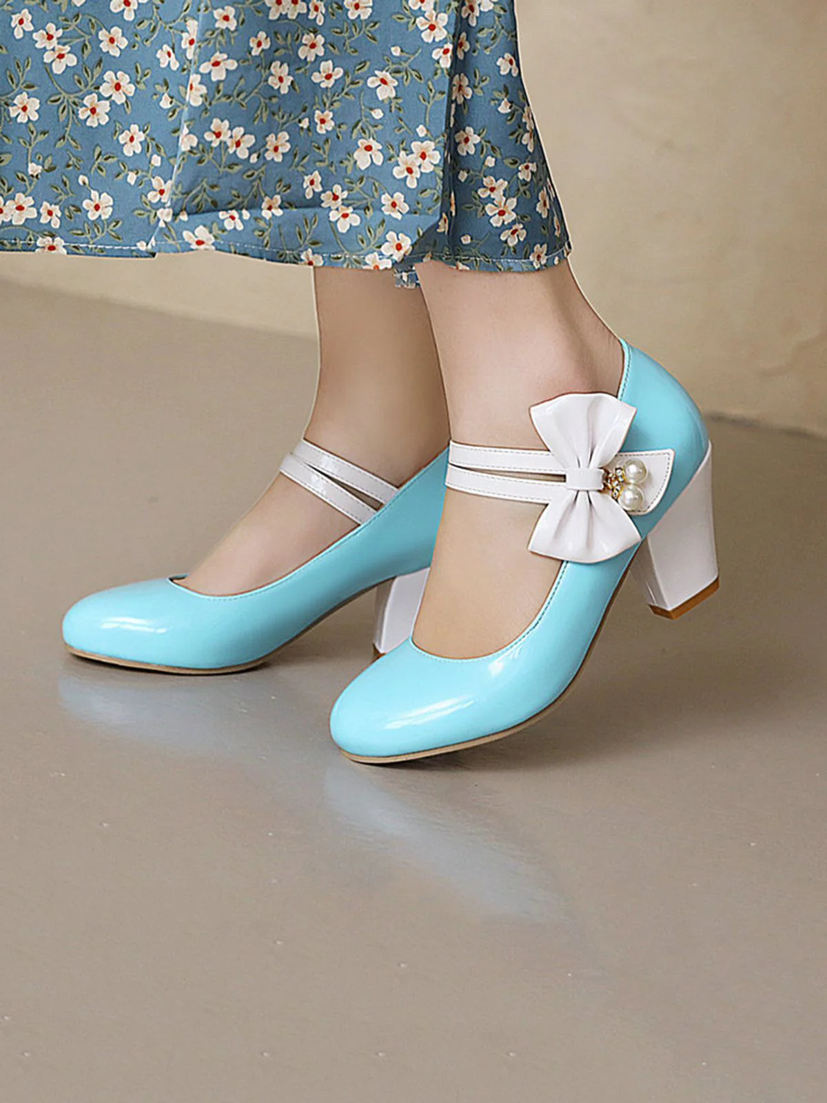 Straps Bowknot High Heels Shoes - Image 17