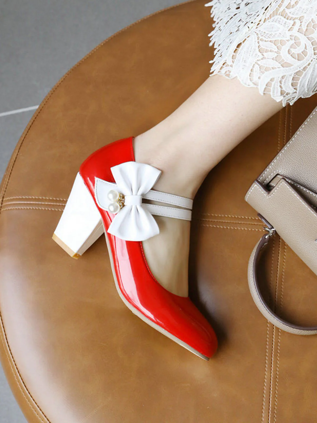 Straps Bowknot High Heels Shoes - Image 5