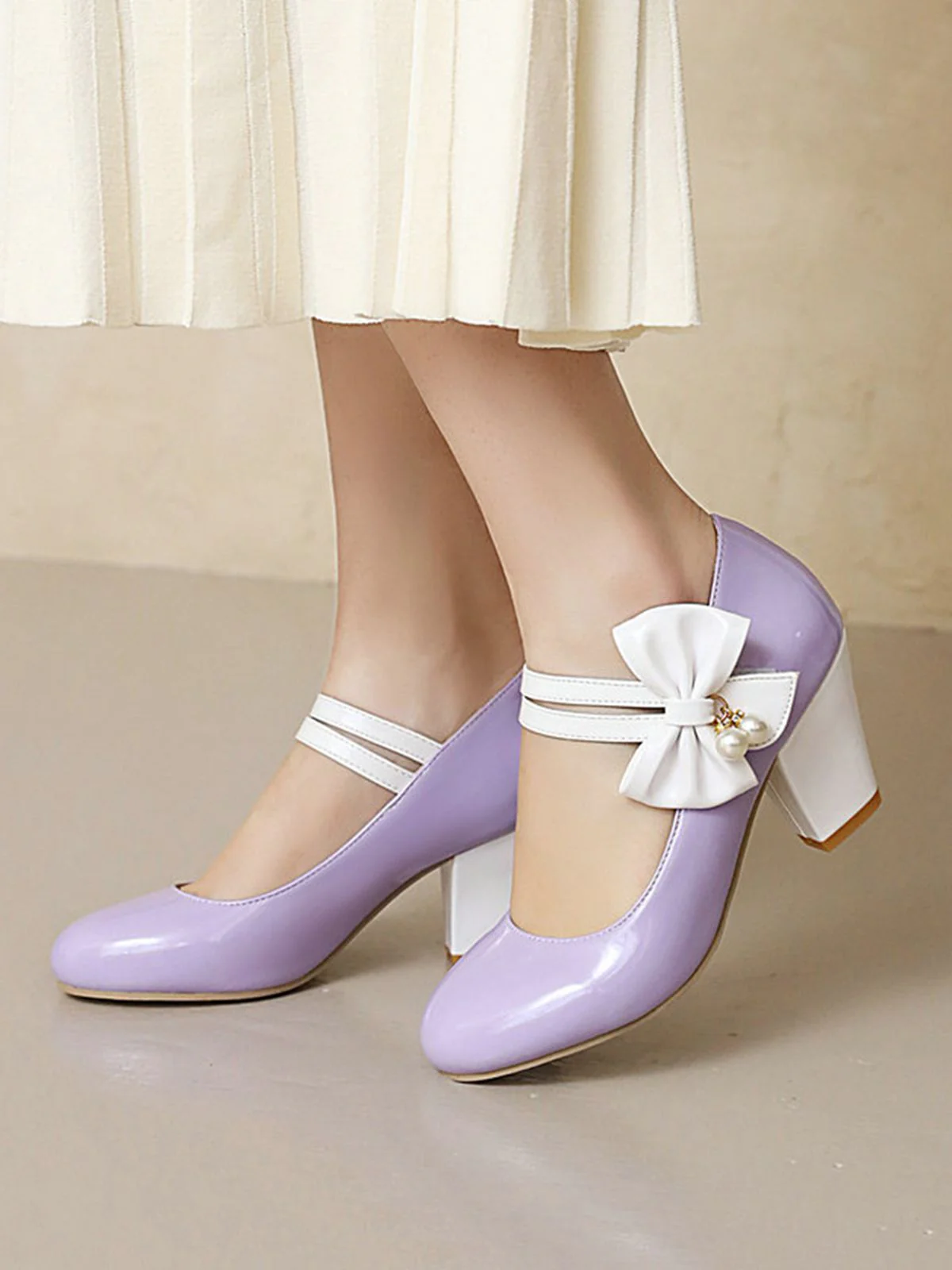 Straps Bowknot High Heels Shoes - Image 9