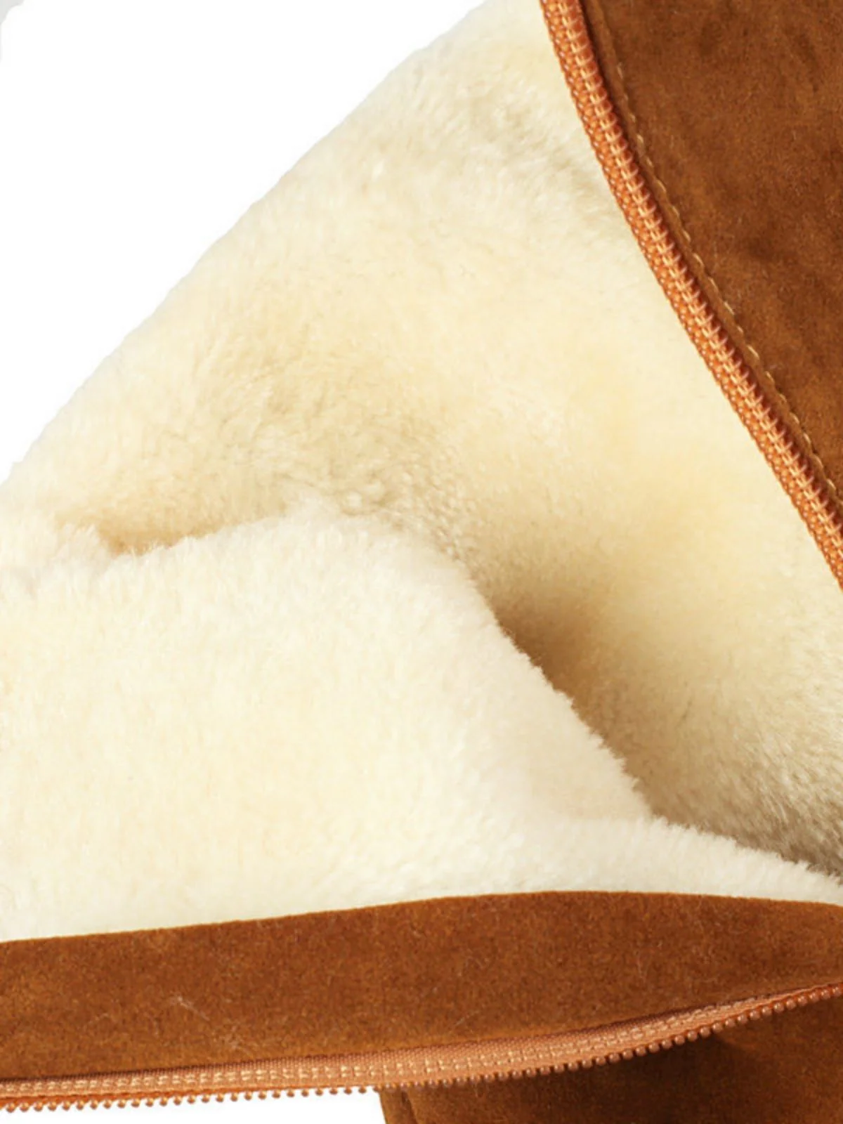 Suede buckle Faux Fur Knee-High Boots - Image 3