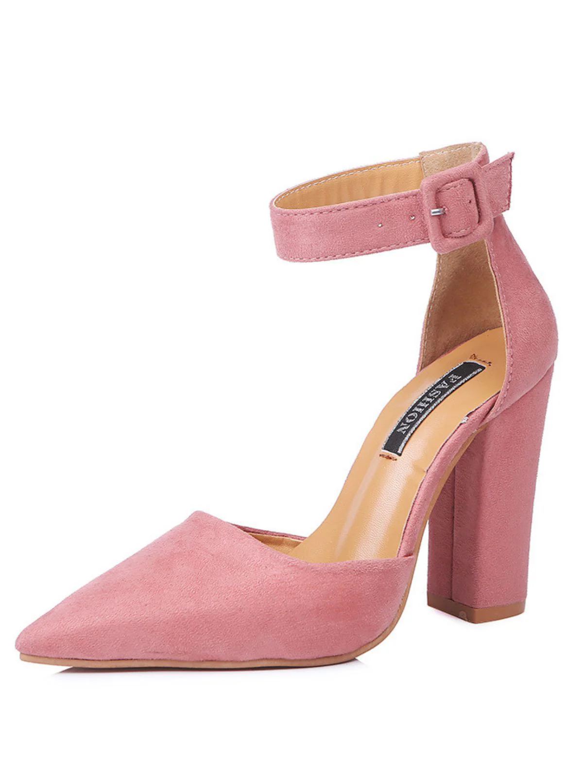 Suede Pointed-Toe Ankle Strap High Heel Pumps - Image 4