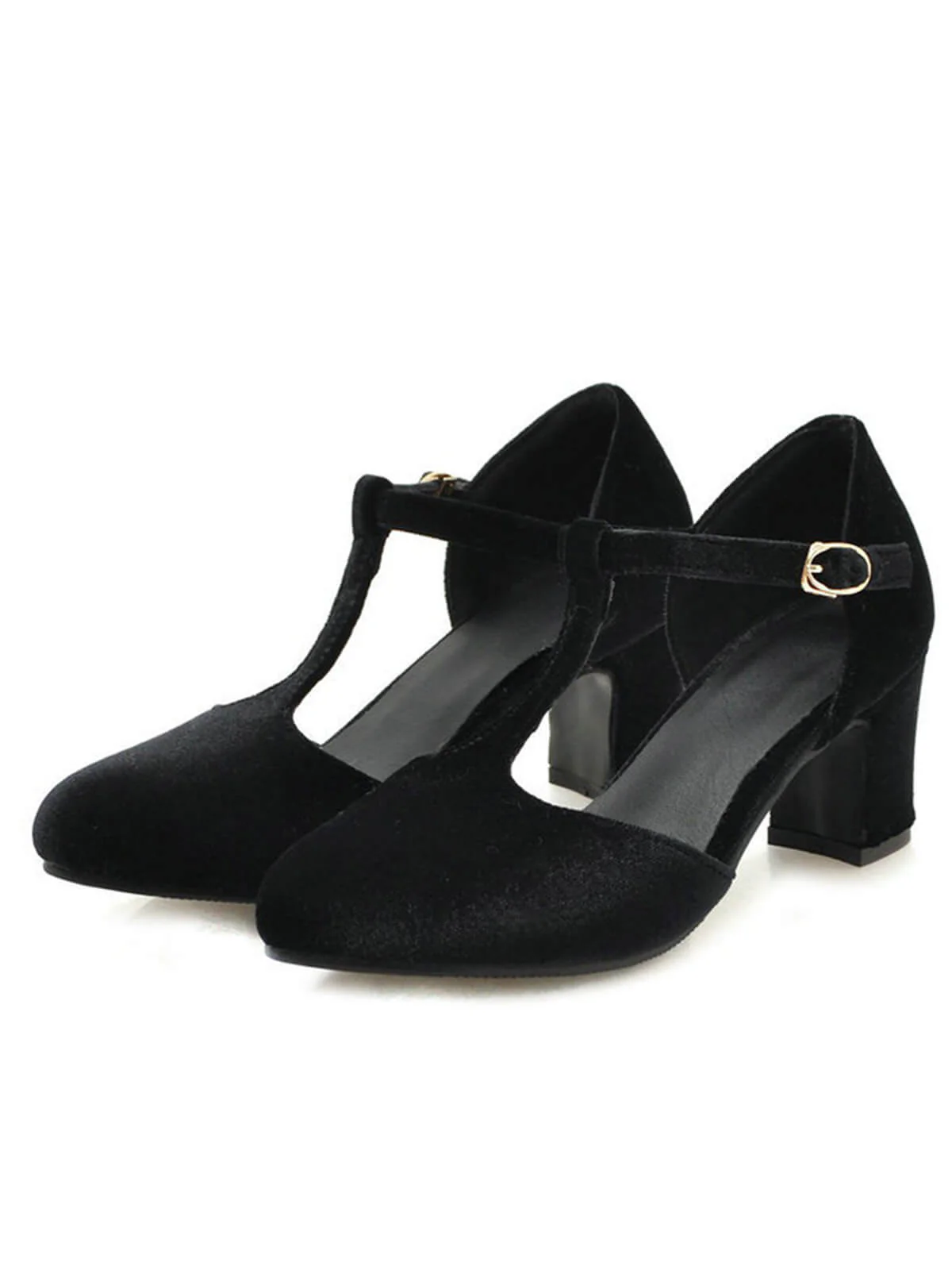 Retro T-Strap Mary Jane High Heel Shoes - Image 3