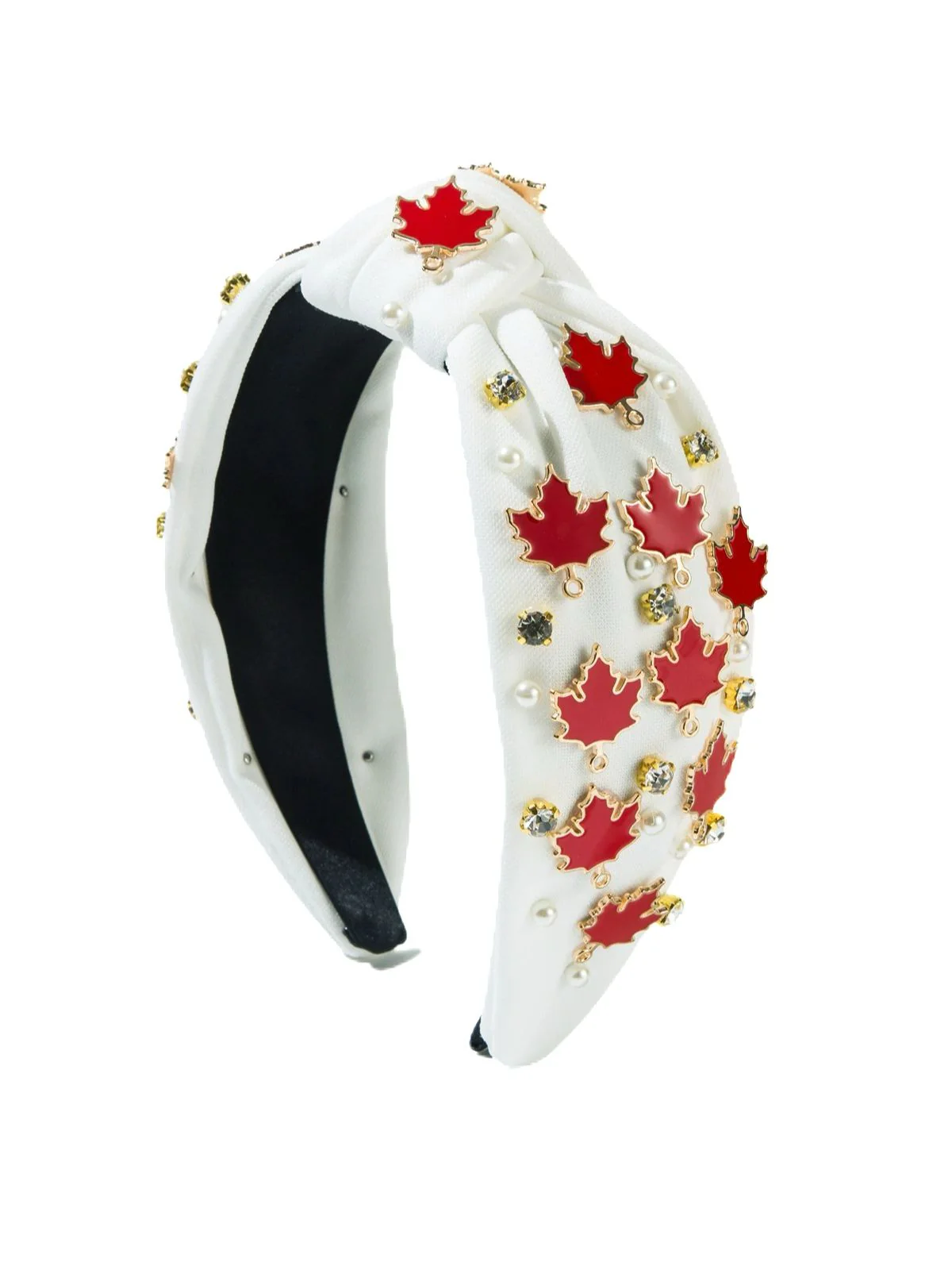 Thanksgiving Alloy Maple Leaf & Turkey Rhinestone Headband - Image 3