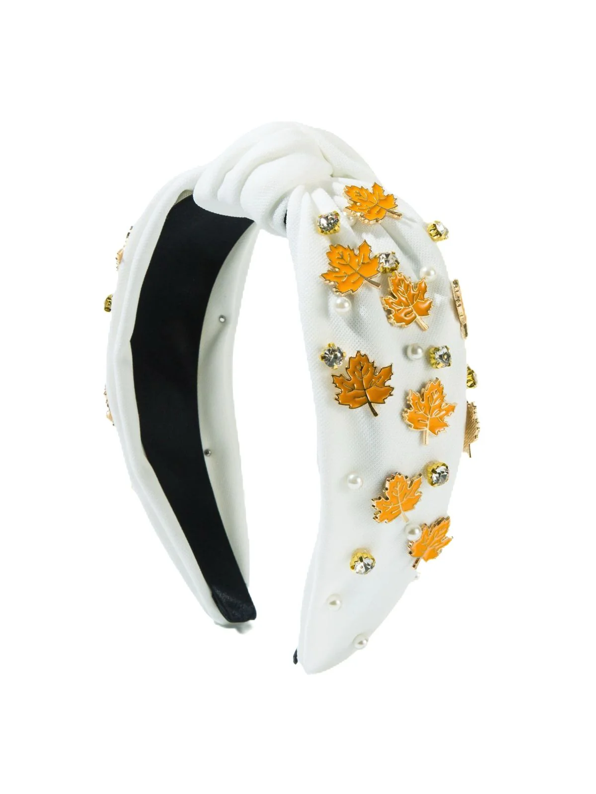 Thanksgiving Alloy Maple Leaf & Turkey Rhinestone Headband - Image 6