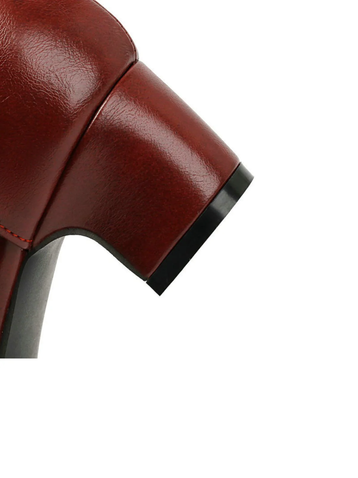 Two-Tone Bow Block Heel Mary Jane Pumps - Image 6