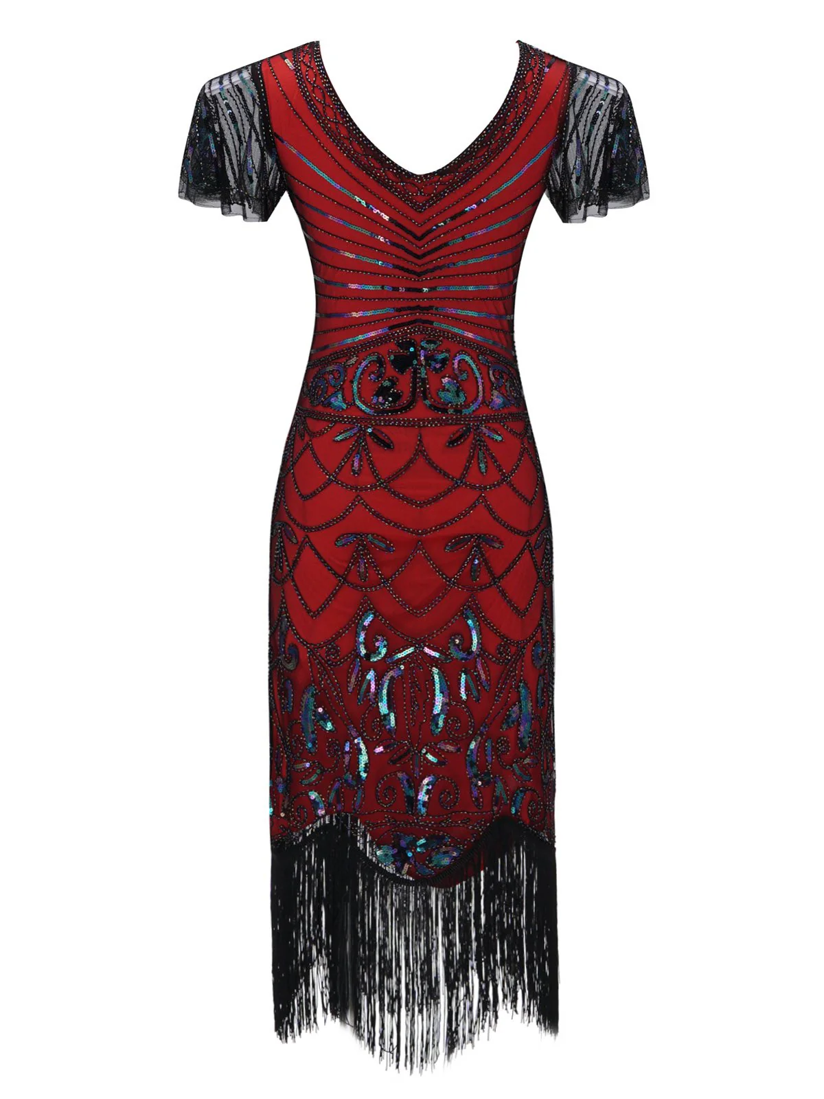 [US Warehouse] 1920s Fringed Flapper Gatsby Dress - Image 3