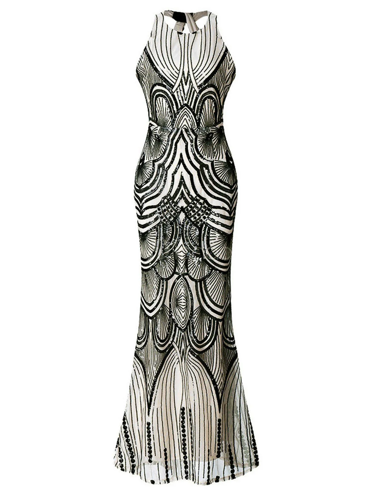 [US Warehouse] 1920s Sequin Backless Formal Dress - Image 3