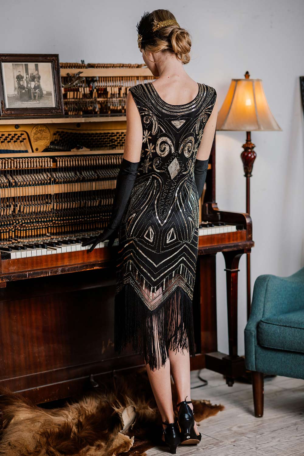 [US Warehouse] 1920s Sequined Fringe Flapper Dress - Image 7