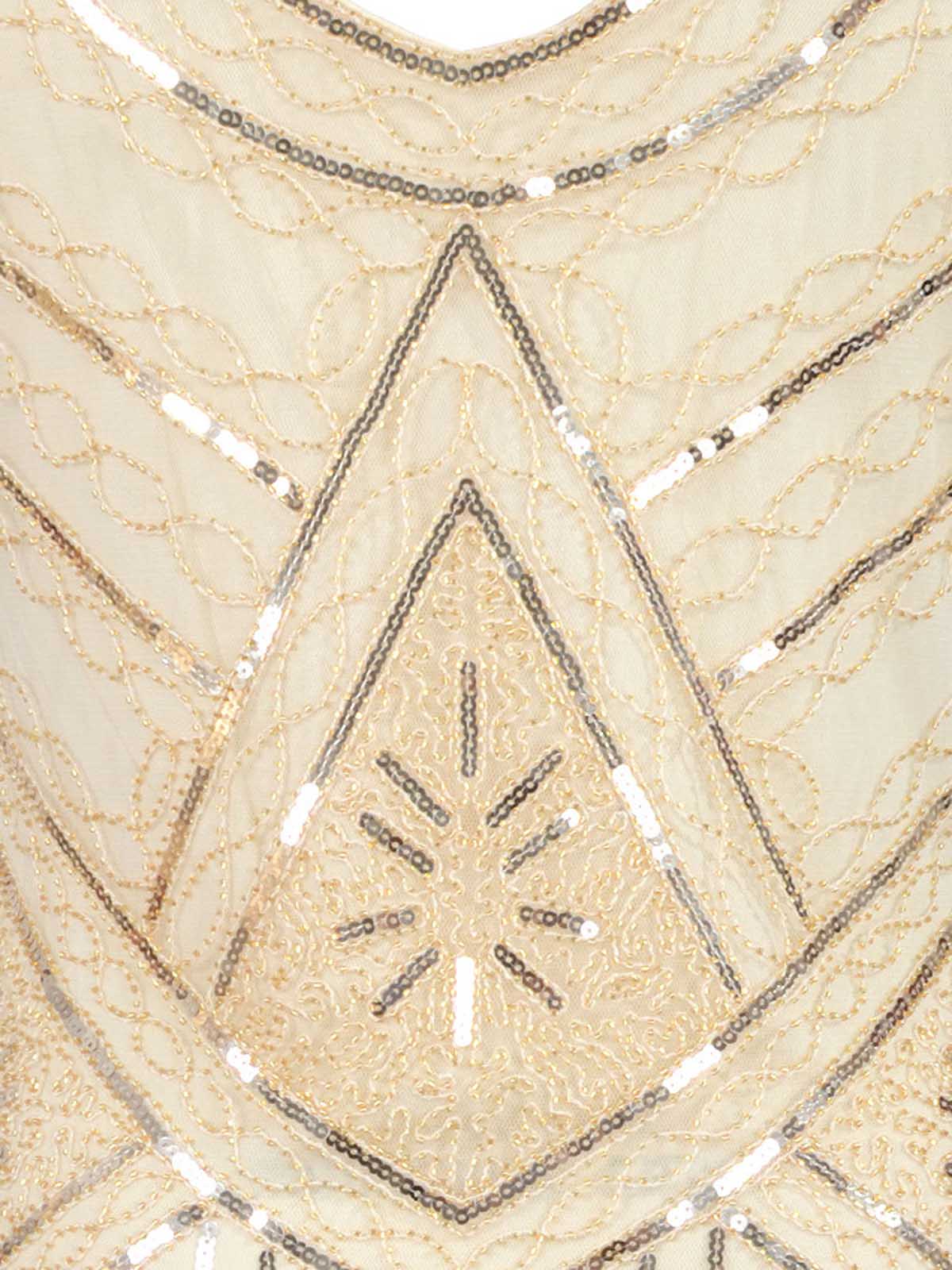 [US Warehouse] Apricot 1920s Beaded Sequin  Flapper Dress - Image 6