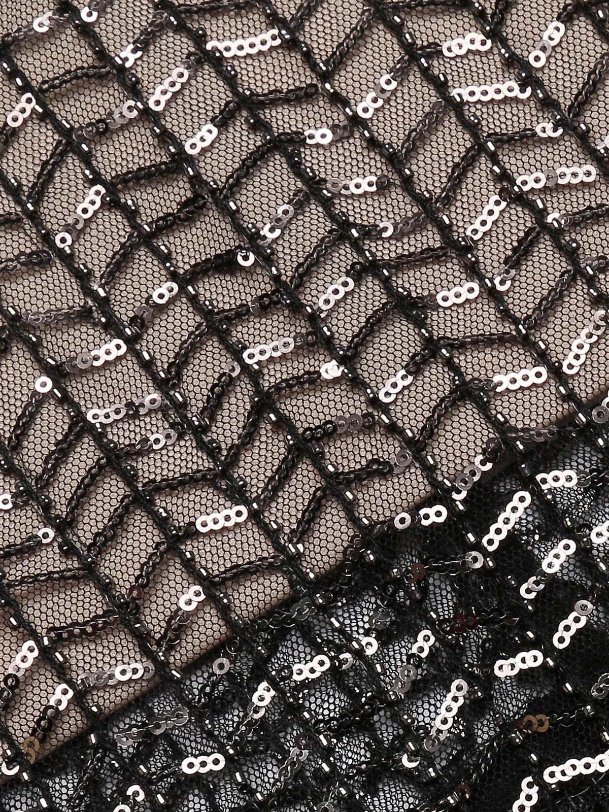 [US Warehouse] Apricot 1920s Sequin Fringe Flapper Dress - Image 3