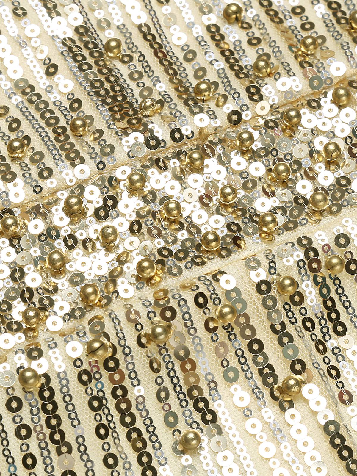 [US Warehouse] Beige 1920s Sequined Embellished Dress - Image 6