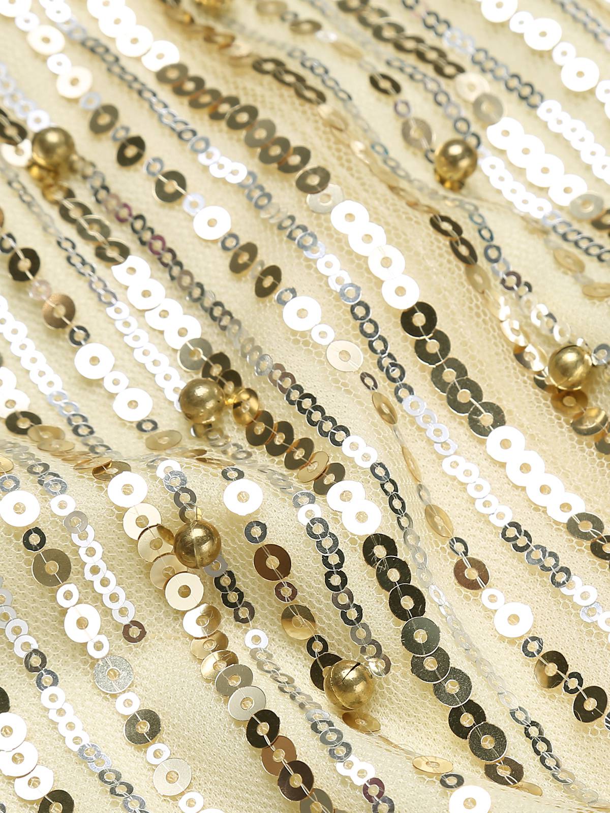 [US Warehouse] Beige 1920s Sequined Embellished Dress - Image 7