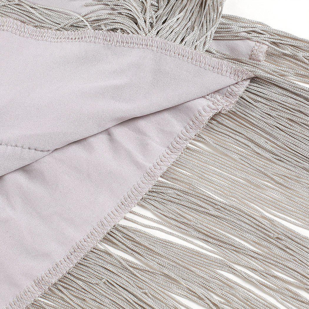 [Clearance] Belted Gray 1920s Fringe Gatsby Dress-US Warehouse - Image 11