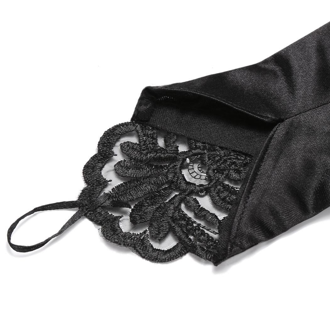 [US Warehouse] Black 1920s  Fingerless Lace Gloves - Image 5
