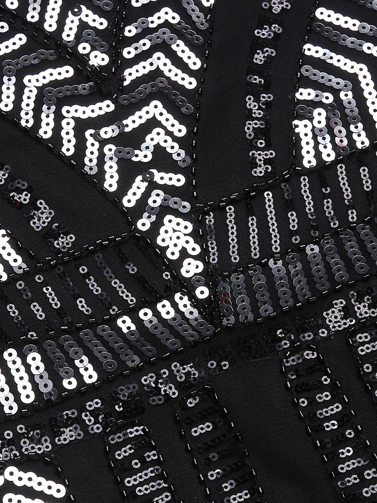 [US Warehouse] Black 1920s Geometric Sequined Dress - Image 5