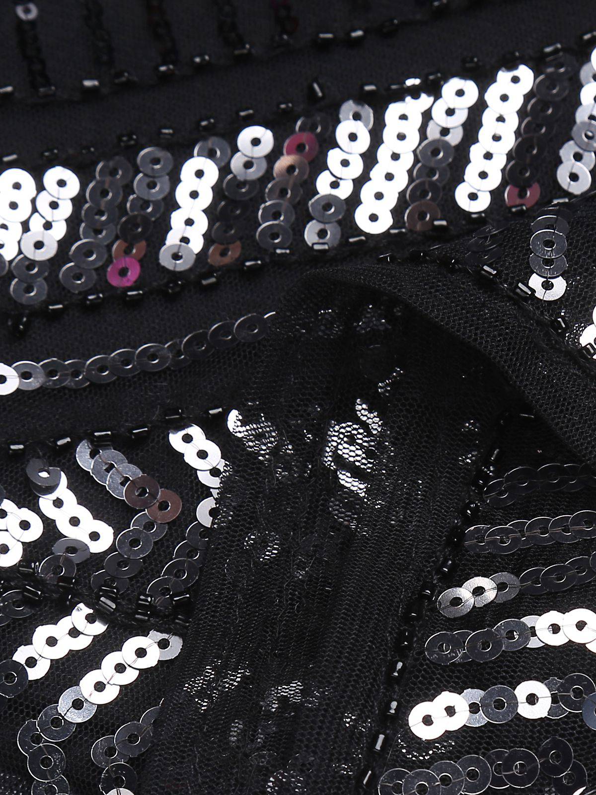 [US Warehouse] Black 1920s Geometric Sequined Dress - Image 6