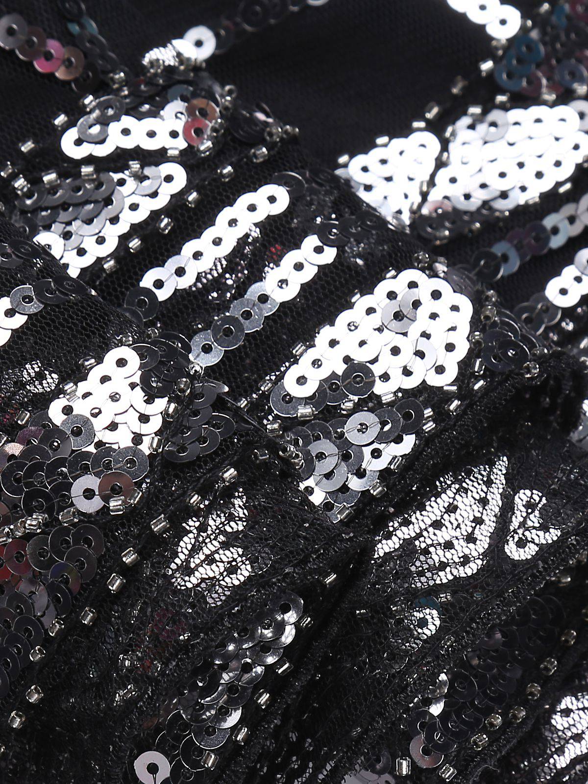 [US Warehouse] Black 1920s Geometric Sequined Dress - Image 8