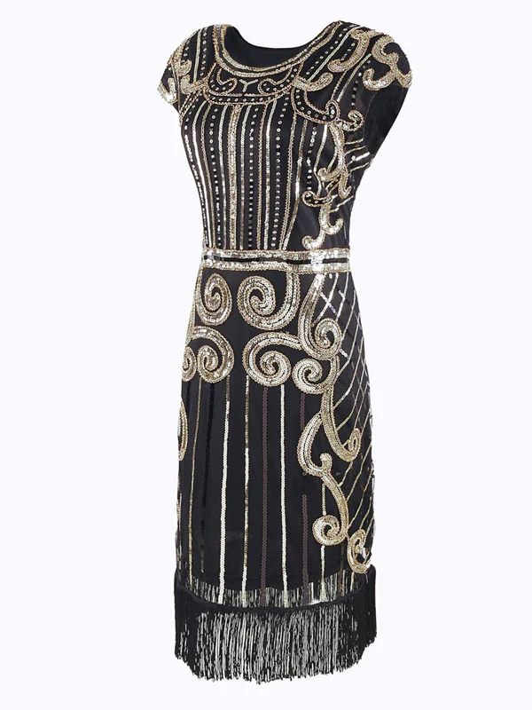 [US Warehouse] Black 1920s Sequined Flapper Dress - Image 6