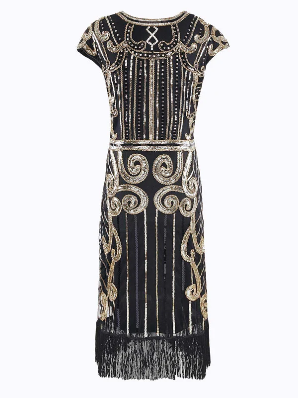 [US Warehouse] Black 1920s Sequined Flapper Dress - Image 7