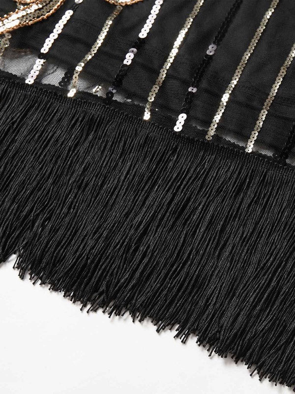 [US Warehouse] Black 1920s Sequined Flapper Dress - Image 8
