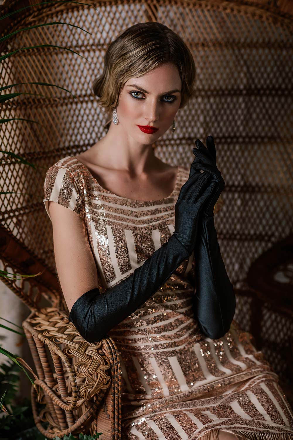 [US Warehouse] Pink 1920s Sequin Fringed Dress - Image 7