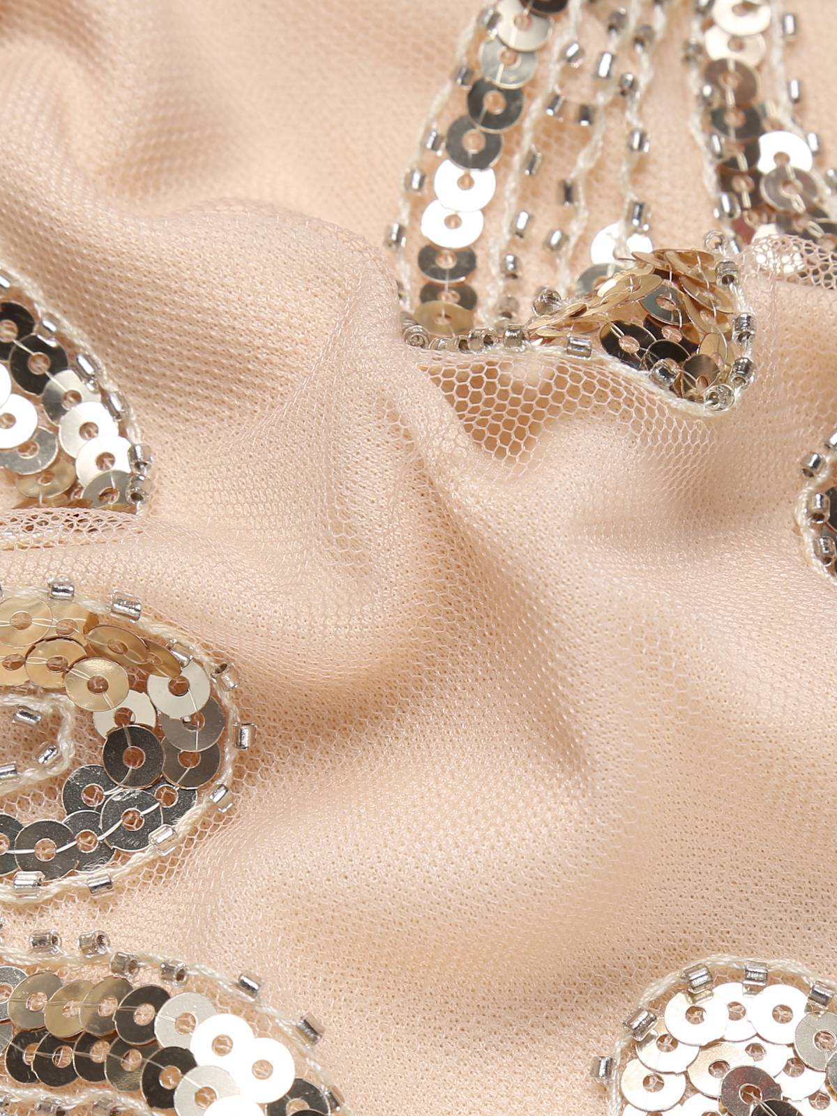 [US Warehouse] Pink 1920s Sequined Foral Sleeveless Dress - Image 5