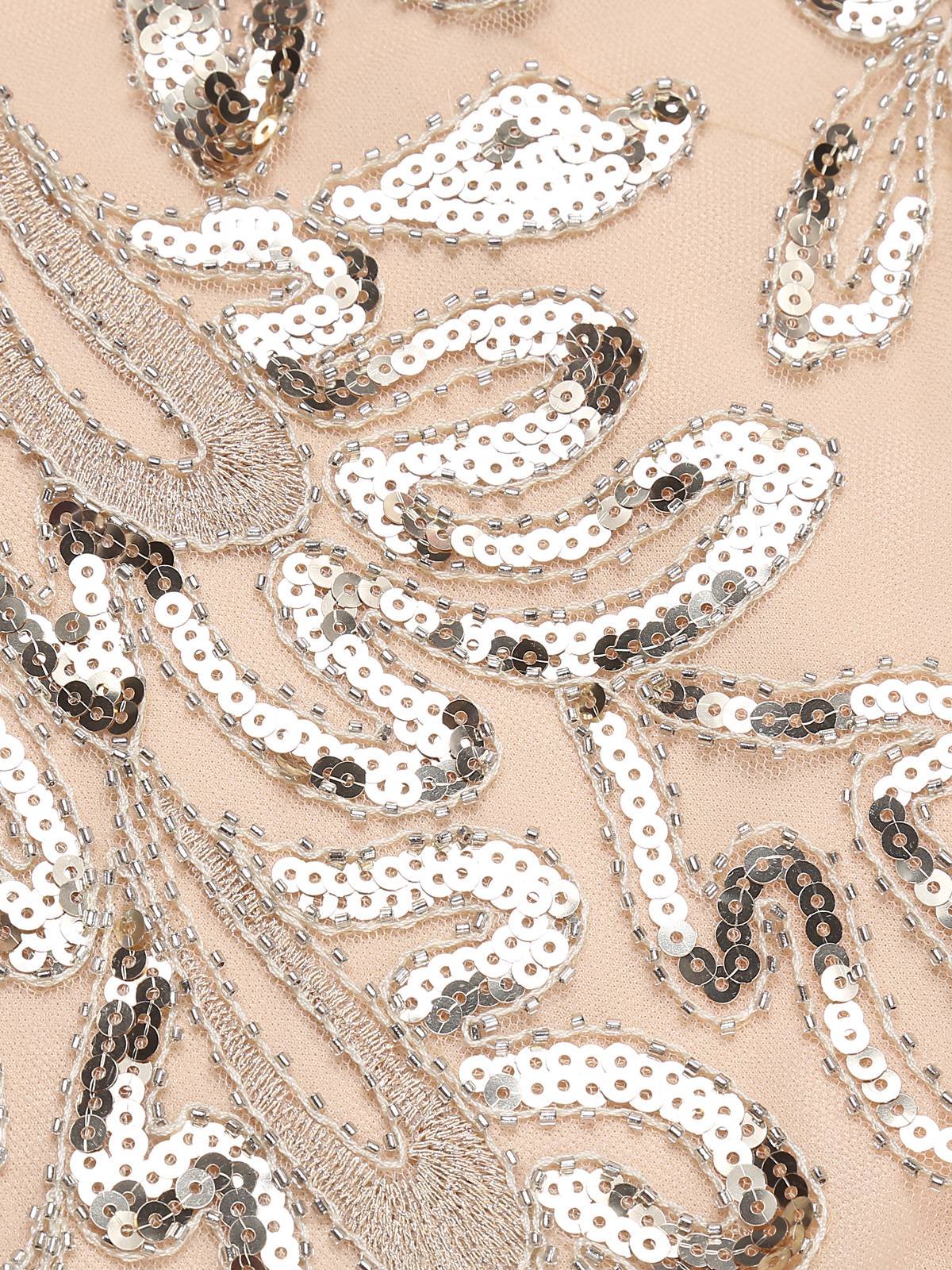 [US Warehouse] Pink 1920s Sequined Foral Sleeveless Dress - Image 6