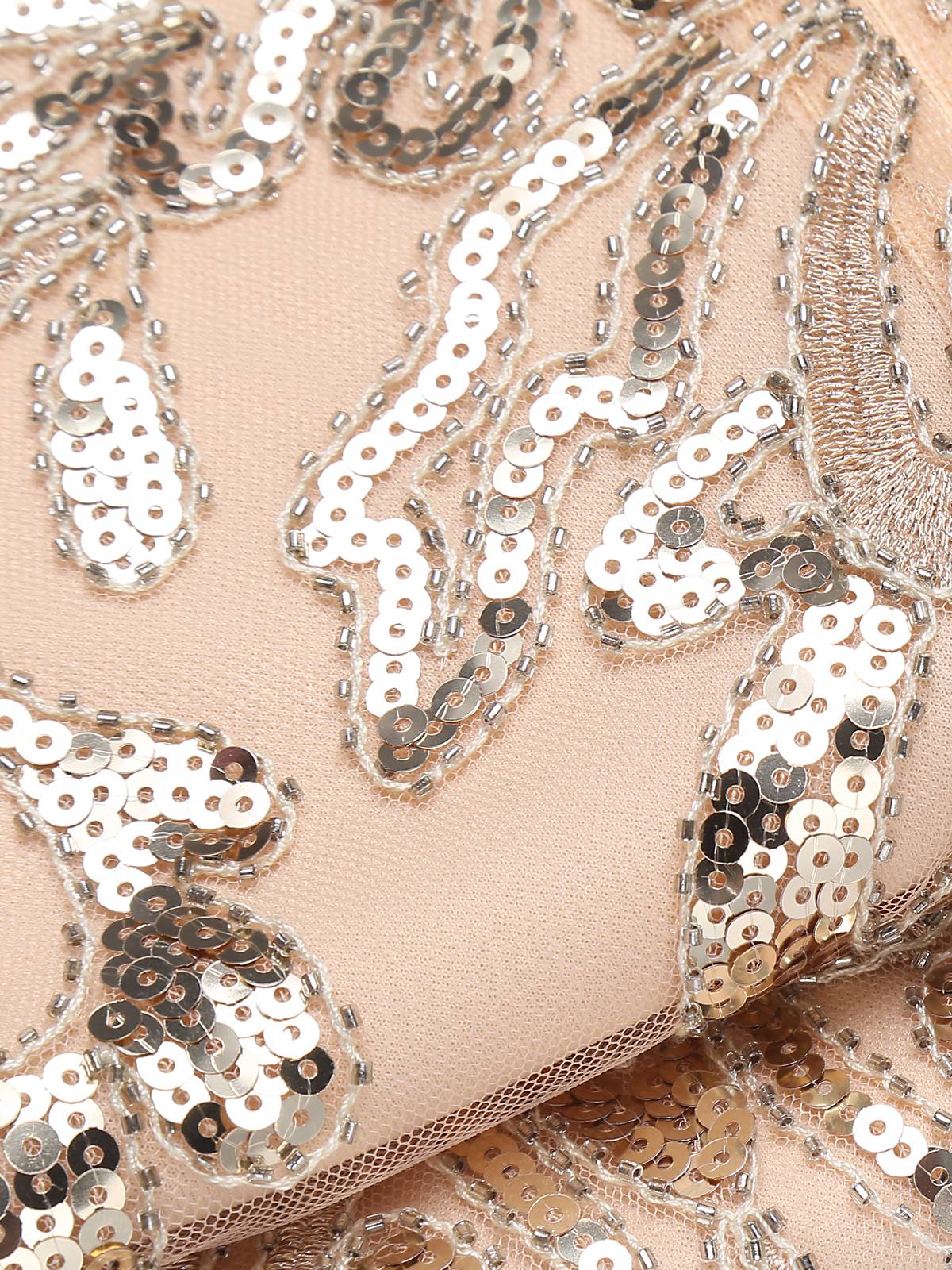[US Warehouse] Pink 1920s Sequined Foral Sleeveless Dress - Image 7